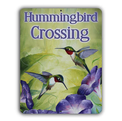 Hummingbird Crossing Yard Sign