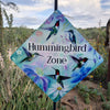 Hummingbird Zone Aluminum Sign