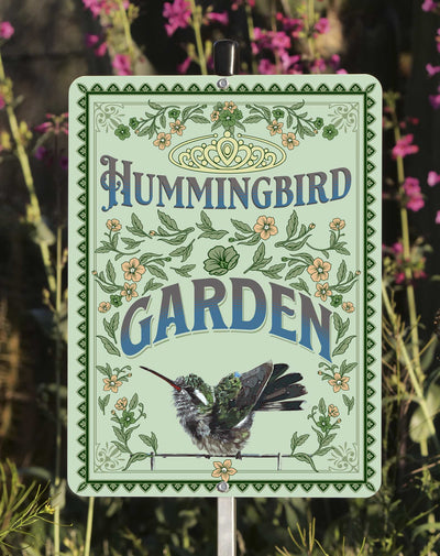 Hummingbird Garden Sign