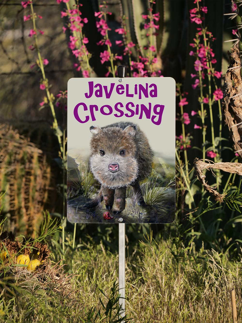 Baby Javelina Crossing Sign