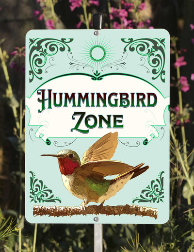 Hummingbird Zone Yard Sign