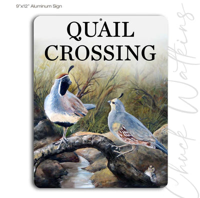 Quail Crossing Yard Sign