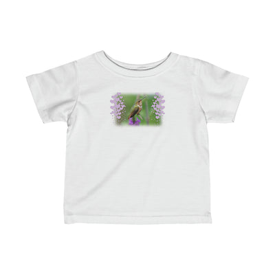 Female Volcano Hummingbird with hearts, Infant Fine Jersey Tee