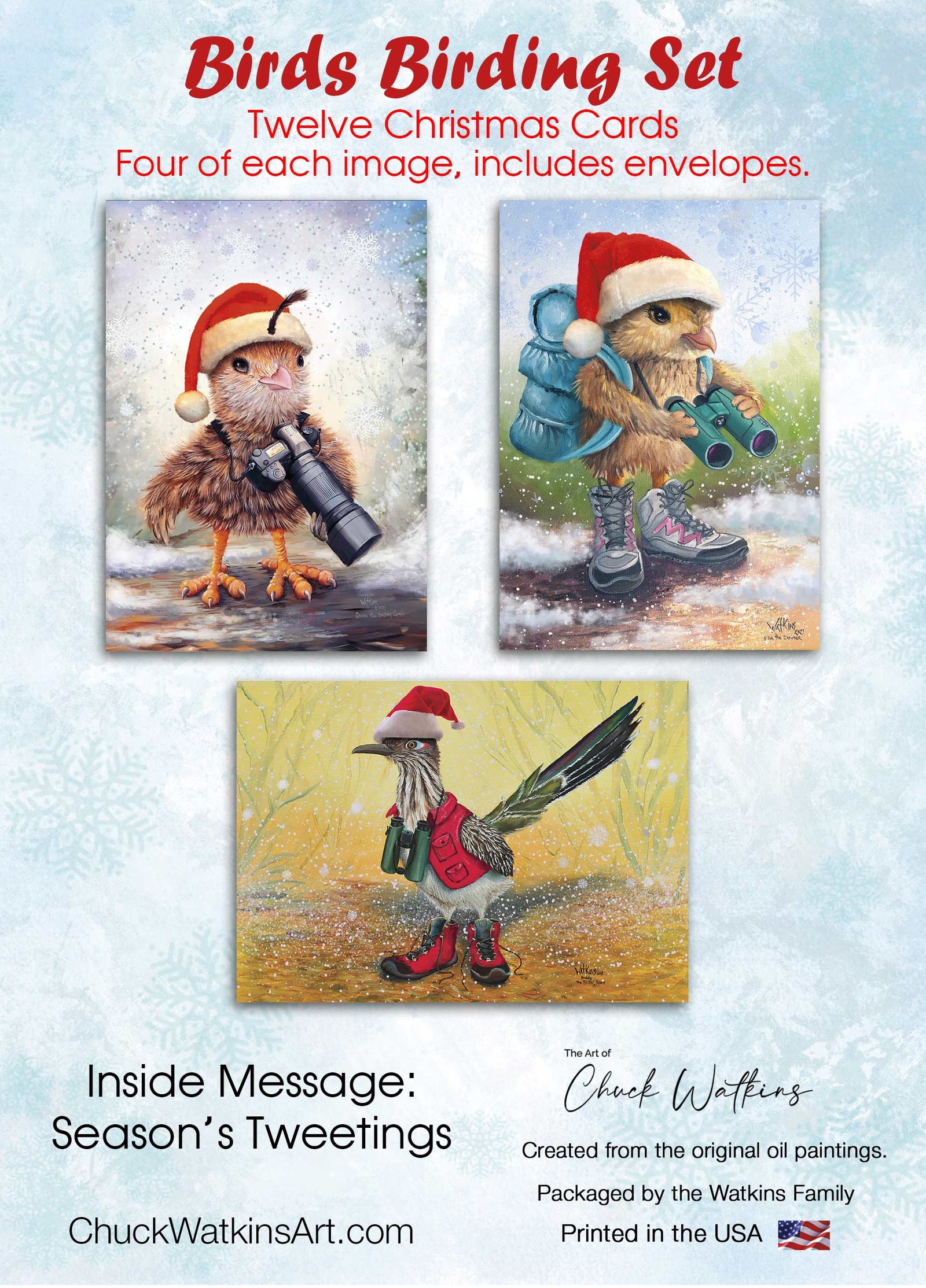 Birds Birding Christmas set