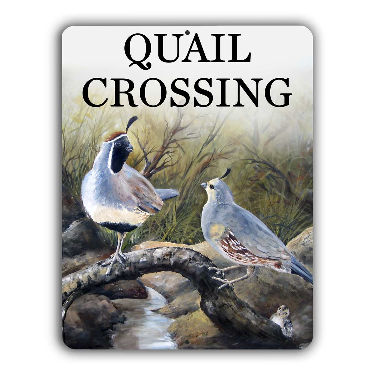 Quail Crossing Yard Sign