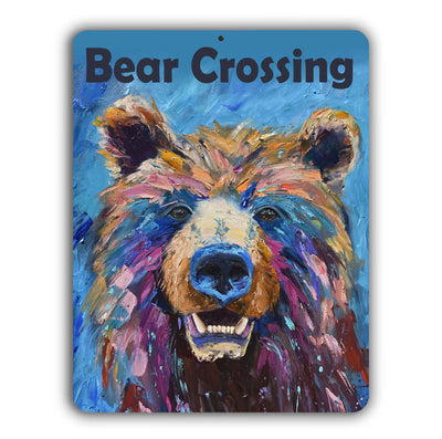 Bear Crossing Sign