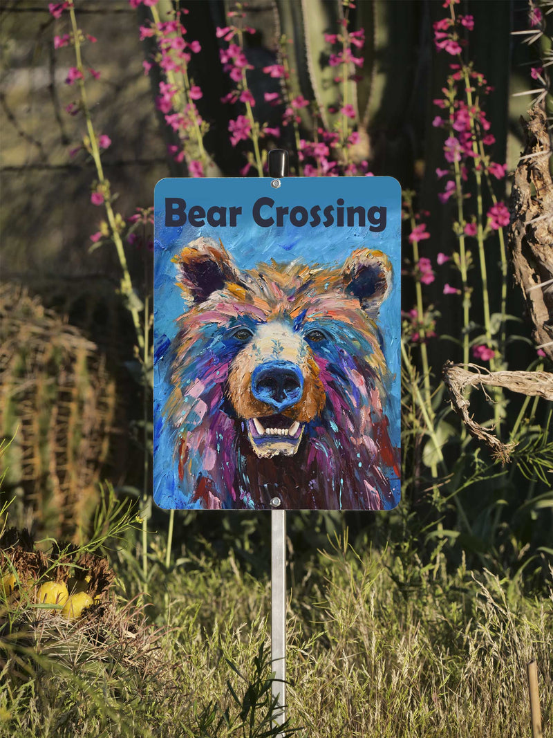 Bear Crossing Sign