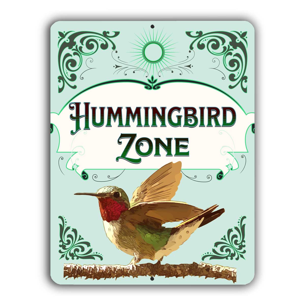 Hummingbird Zone Yard Sign