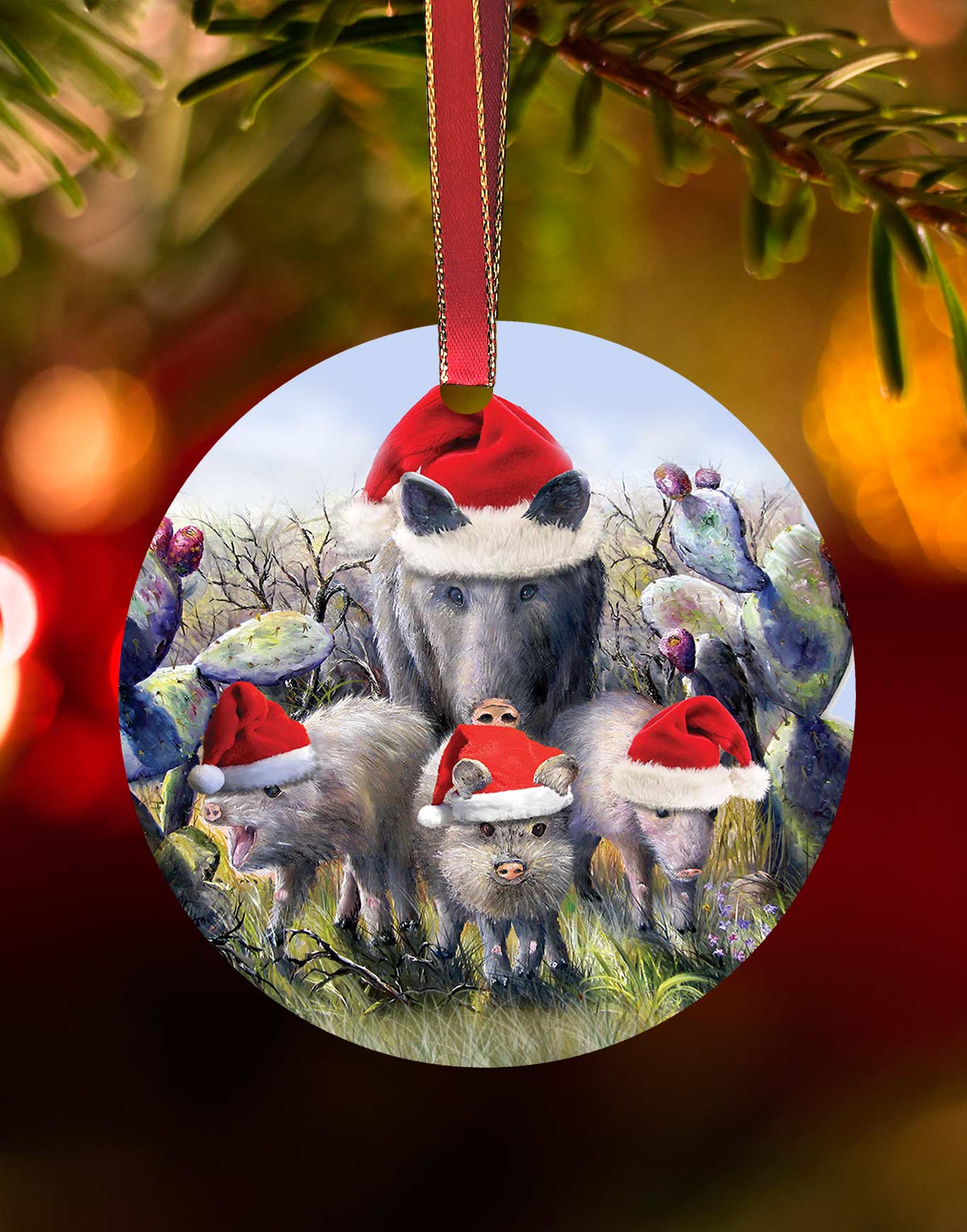 Javelina Family Ornament