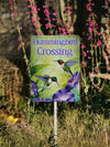 Hummingbird Crossing Yard Sign