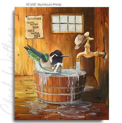 Bath House Hummingbird Print