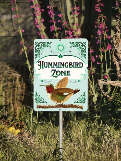 Hummingbird Zone Yard Sign