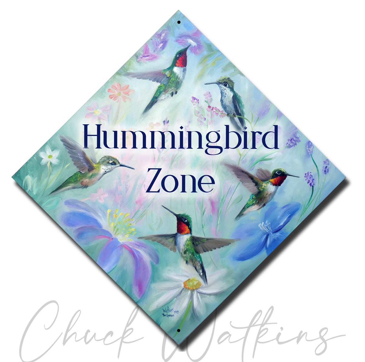Hummingbird Garden Sign - shopwatkinsart.com