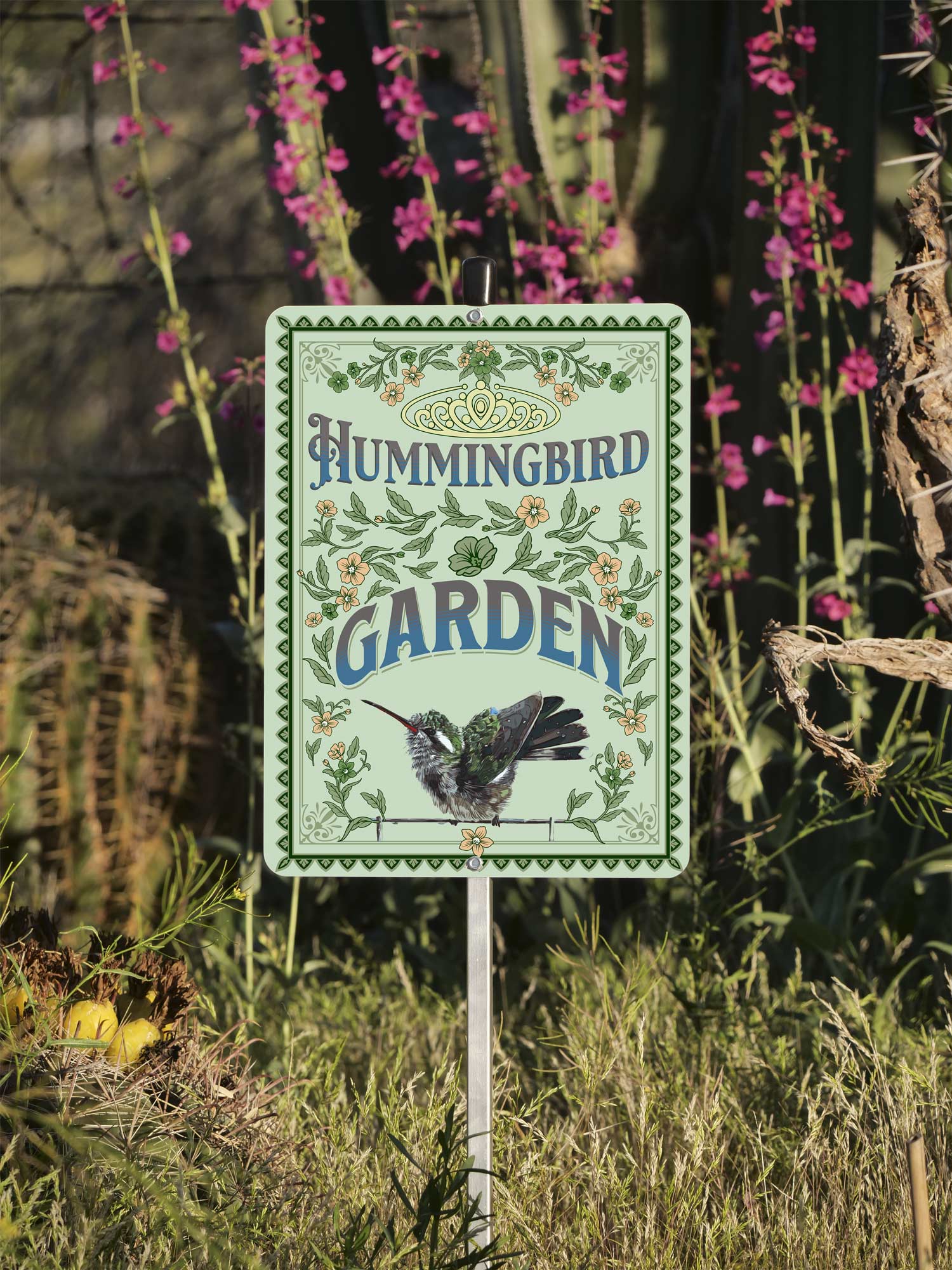 Hummingbird Garden Sign