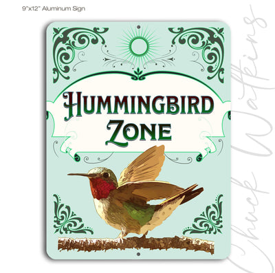 Hummingbird Zone Yard Sign