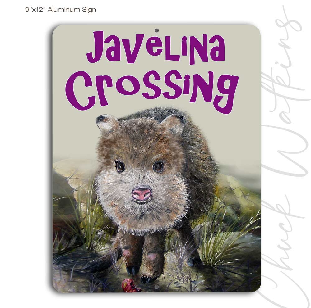 Baby Javelina Crossing Sign